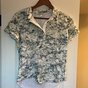 Lululemon Athletica Marble Print Polo Shirt